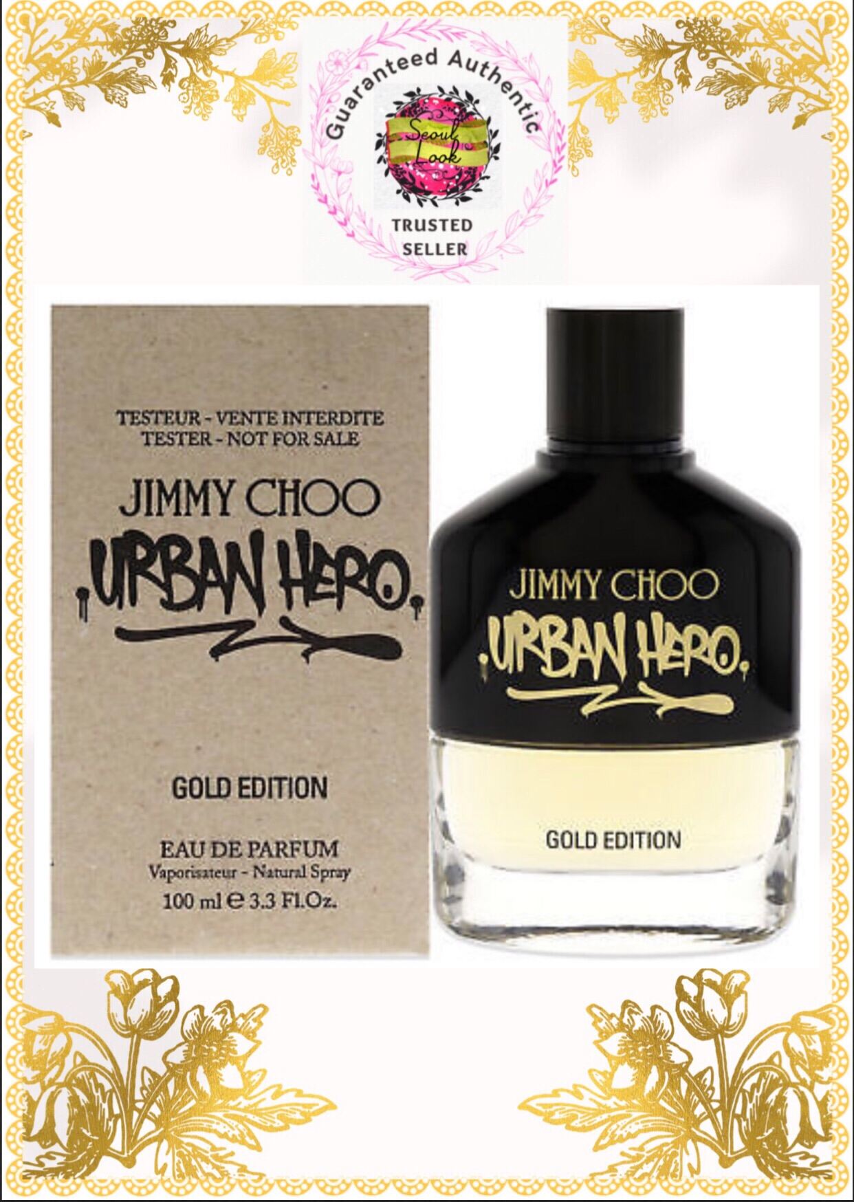 Jimmy Choo Urban Hero Gold Edition EDP 100ml for Men (Tester with Cap) - BNIB Perfume/Fragrance