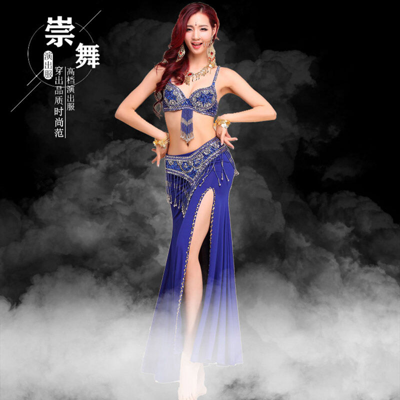 Belly Dance Clothing 2022 Spring Summer Sexy New Exercise Clothing Performance Clothes Women's High-End Indian Dance Clothes Bra Skirt