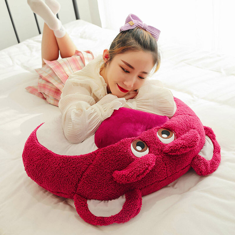 Cute Strawberry Bear Doll Plush Toy Bedside Cushion Doll Super Soft Large Rag Doll Girlfriend Birthday Present