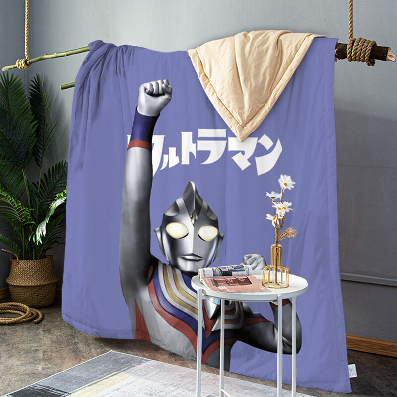 Children's Summer Quilt Ultraman Airable Cover Cartoon Boy Pure Cotton Summer Quilt Kindergarten Lunch Break Blanket Boys Summer Quilt