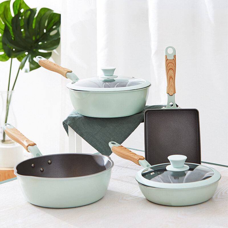 Modern Cookware Non-stick Frying Pan 20cm Small Frying Pan 24cm26/28cm Deep Frying Pan Household Wok Healthy Cooking Pan Aluminum Alloy Wok Induction Cooker Wok Gas Cooker