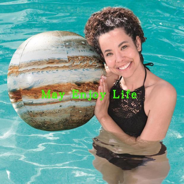 45cm Light-Emitting Saturn Beach Ball Infant Amusement Park Baby Outdoor Racket Leather Ball Sports Educational Toys