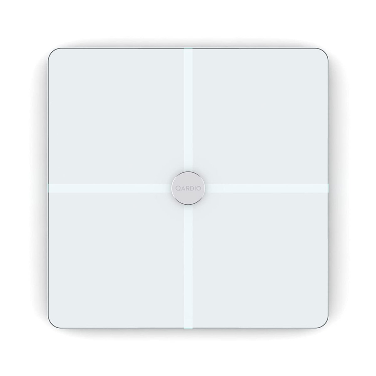 QardioBase X Smart WiFi Scale and Full Body Composition 12 Fitness Indicators Analyzer. App-Enabled for iOS, Android, iPad, Apple Health. Athlete, Pregnancy and Multi-User Modes. White