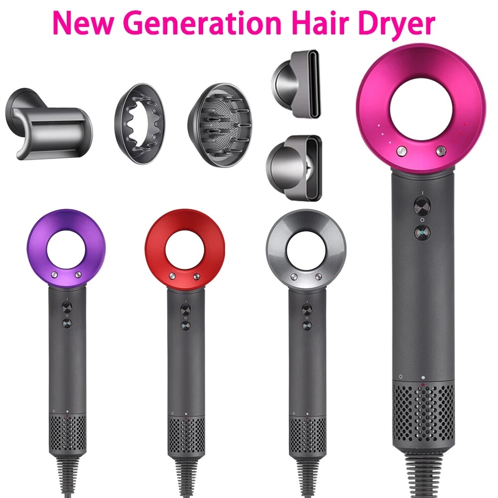 IN STOCK] Leafless Hair Dryer Powerful Hairdryer Negative Ion Hair Care Styling Blow Dryer Constant Anion  hair dryer 5 in 1 negative  EU PLUG