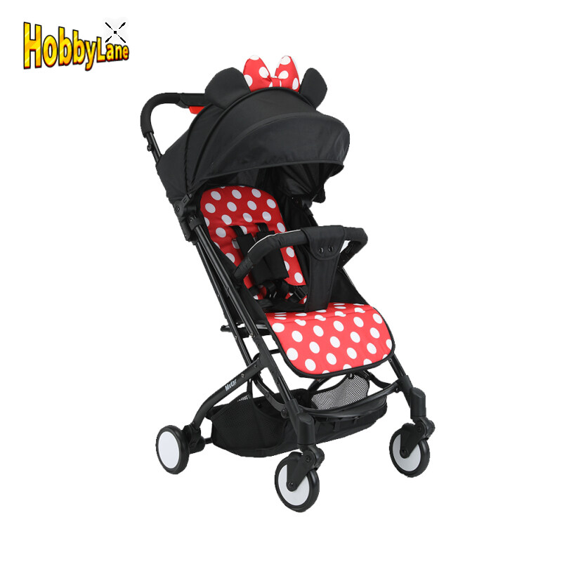 HobbyLane【Ready Stock】Portable Baby Stroller Multifunctional Compact Foldable Detachable Shock Absorption Infant Stroller