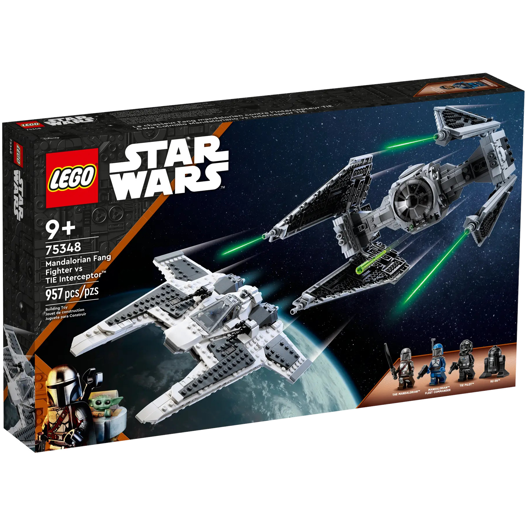 Lego 75348 Star Wars Mandalorian Fang Fighter vs. TIE Interceptor