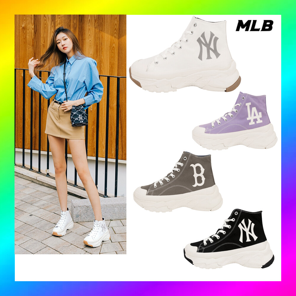 MLB Korea Unisex Sneakers Shoes Chunky High 4Colors