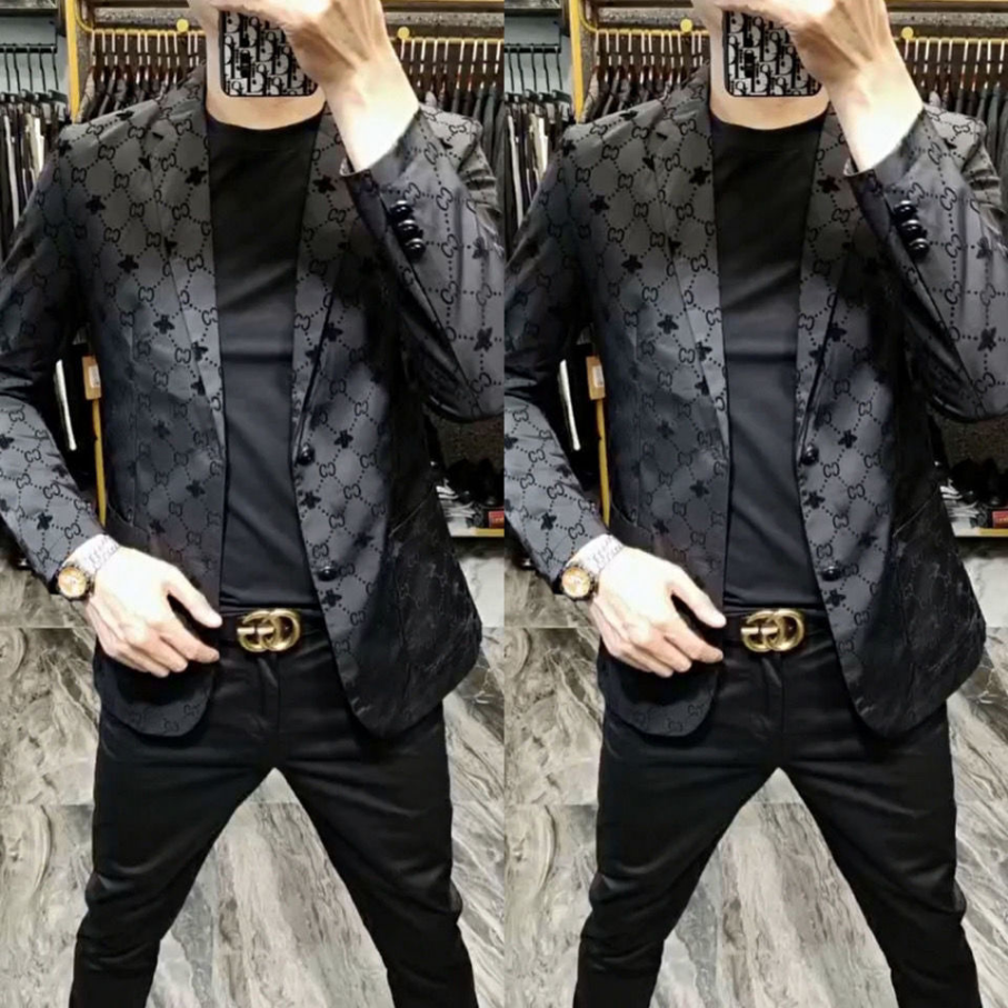 Original Gucci Suit Men's Slim Fit Breathable Jacket Fashion Blazer