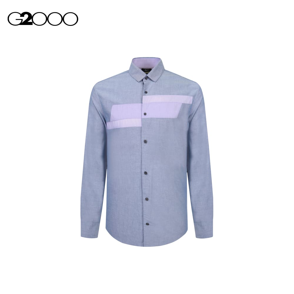 G2000 Cotton Colour Block Oxford Shirt