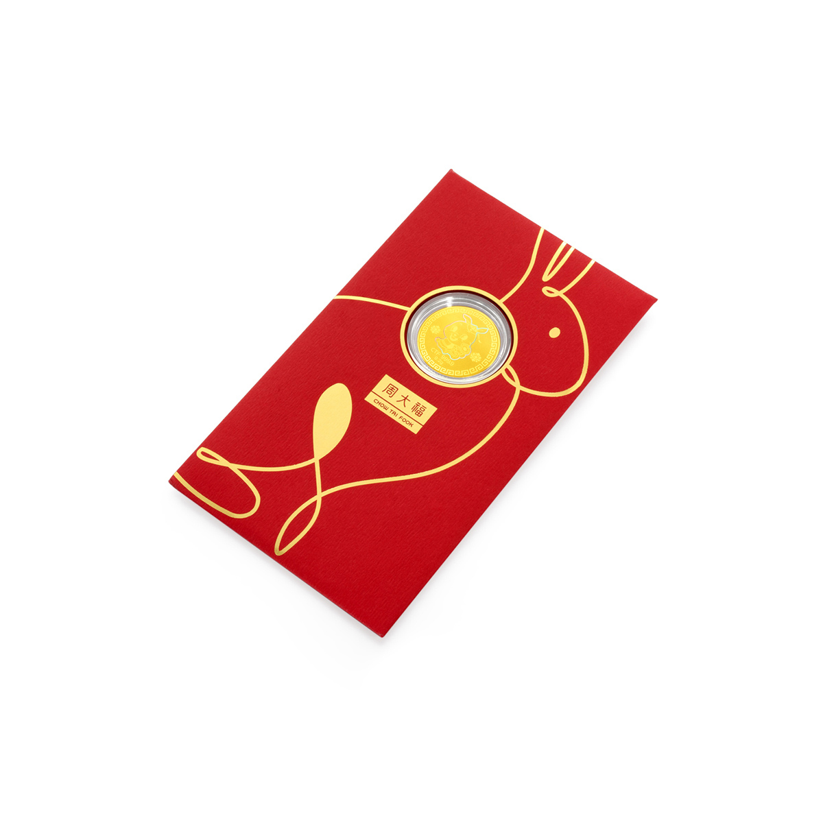 CHOW TAI FOOK 999.9 Pure Gold Coin - Zodiac Year of Rabbit R31656