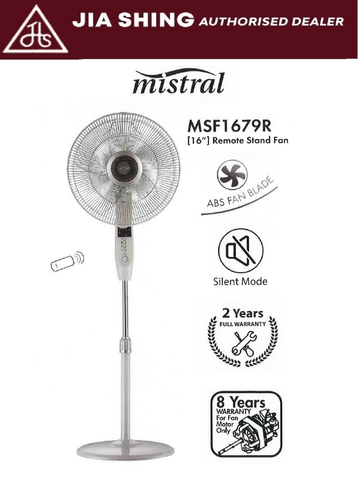 Mistral 16" stand fan with remote (MSF1679R)