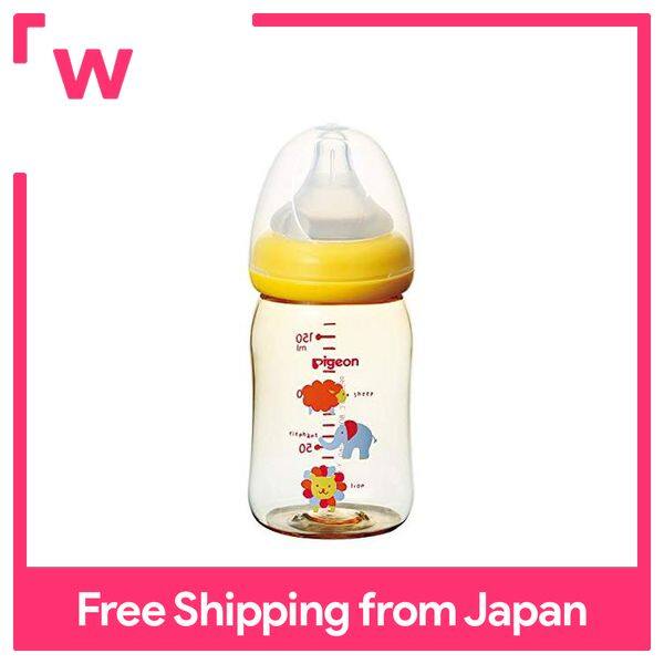 [Plastic 160ml] Pigeon Breastfeeding Baby Bottle Animal Pattern Baby bottle that surely supports breastfeeding from 0 months.