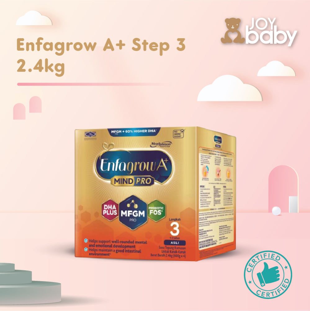 Enfagrow A+ MindPro Stage 3 (1 to 3 years old) Growing Up Original flavour Milk Powder - 2.32kg/3.48kg