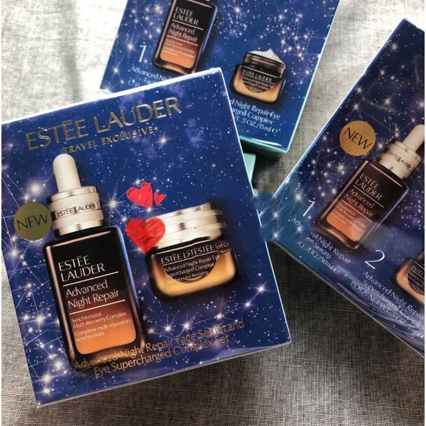 Estee Lauder Moisturizing Skin care 2-piece Set Small Brown Bottle Essence 50ml+ Anti Blue Light Eye cream 15ml