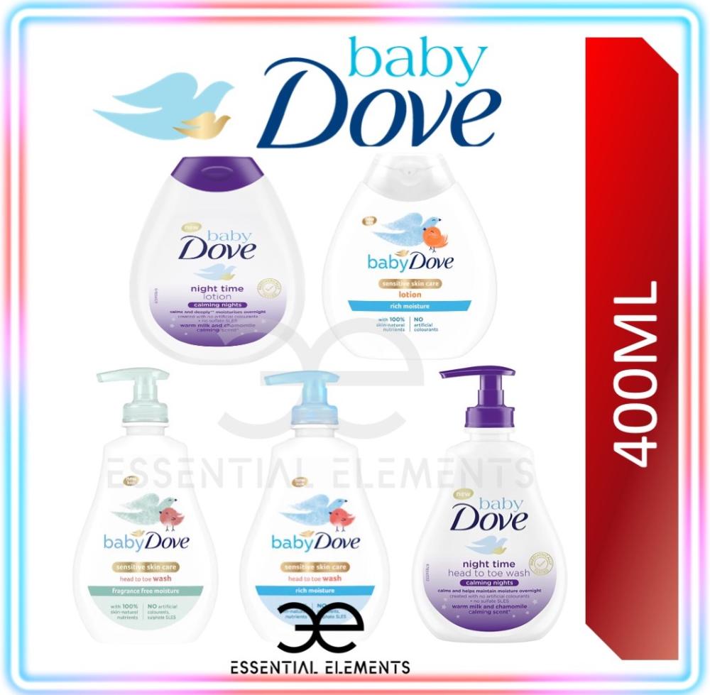 DOVE Baby Rich Sensitive Moisture Head To Toe Wash/Body Lotion 400ml | Skincare Cream Body Wash