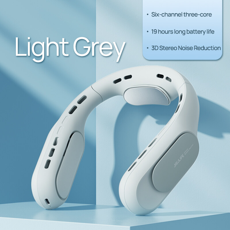 JISULIFE Neck Fan Portable USB Lazy Bladeless blade Hanging Neck Refrigeration Air Conditioner Outdoor Student Electric Fan To Cool Down