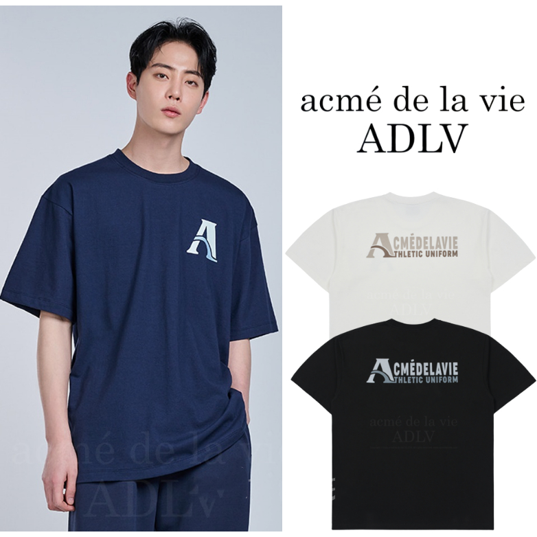 [acme de la vie] 2023 NEW TWO TONE A LOGO SHORT SLEEVE T-Shirt ADLV OVERSIZED FIT