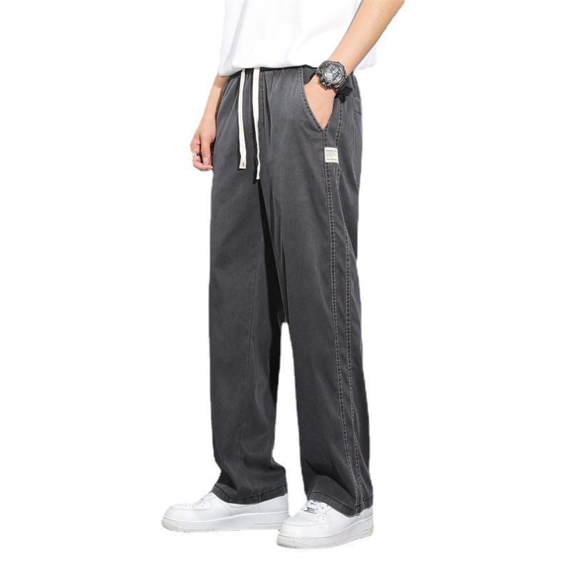 hpyshop Breathable casual tencel pants for men
