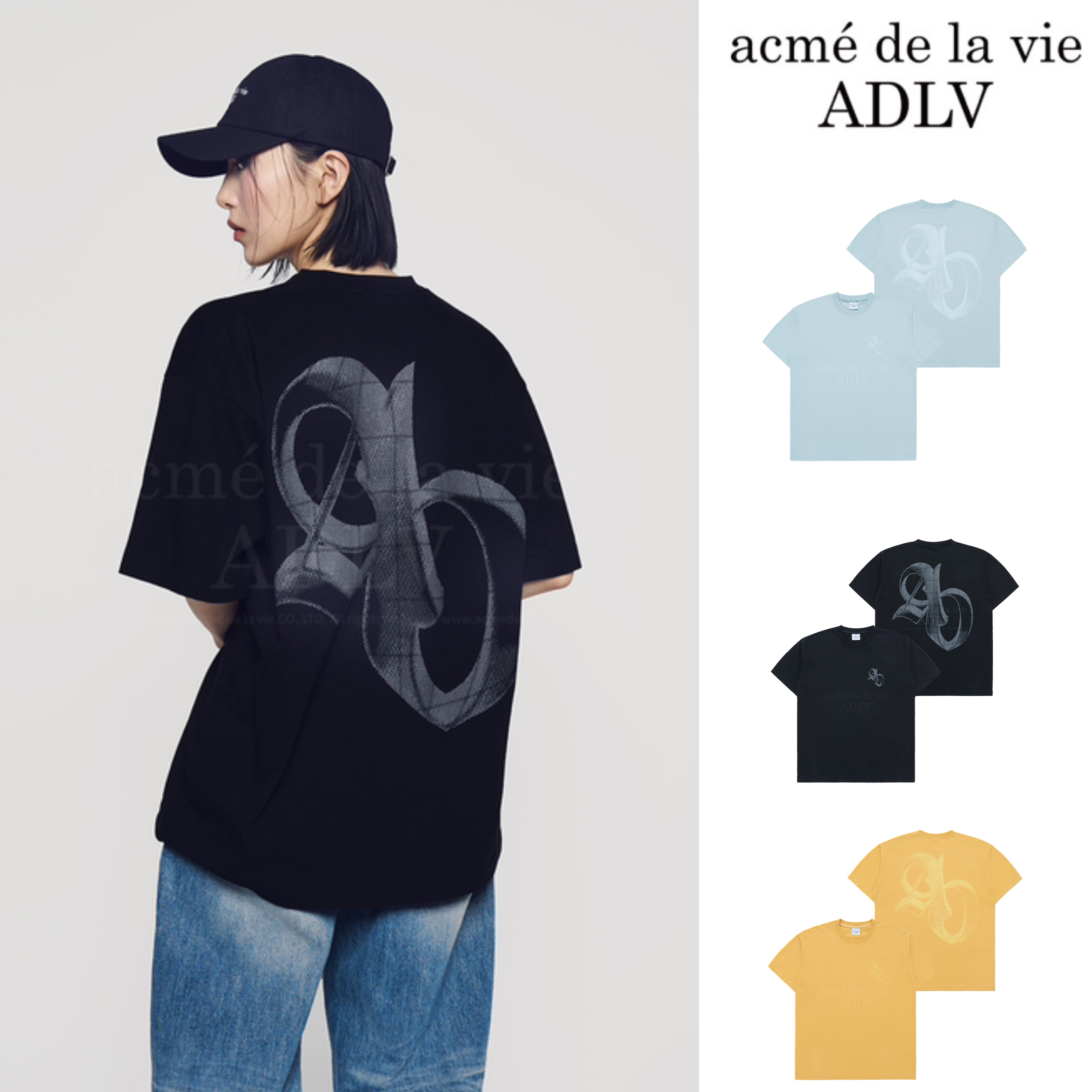 ADLV Spring New Minimalist Back Logo Printed Short Sleeved T-shirt