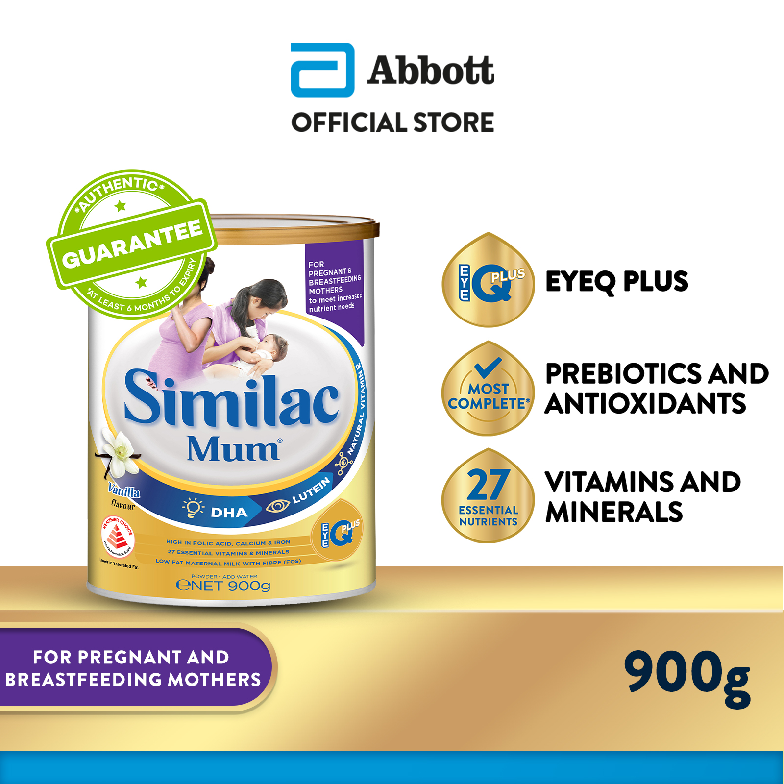 Similac Mum Vanilla Maternal Milk Powder 900g - Expiry Date: 5 May 2024