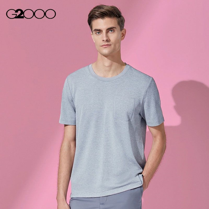 G2000 men's T-shirt shopping mall same style knitted top summer all-match comfortable breathable simple t-shirt young men