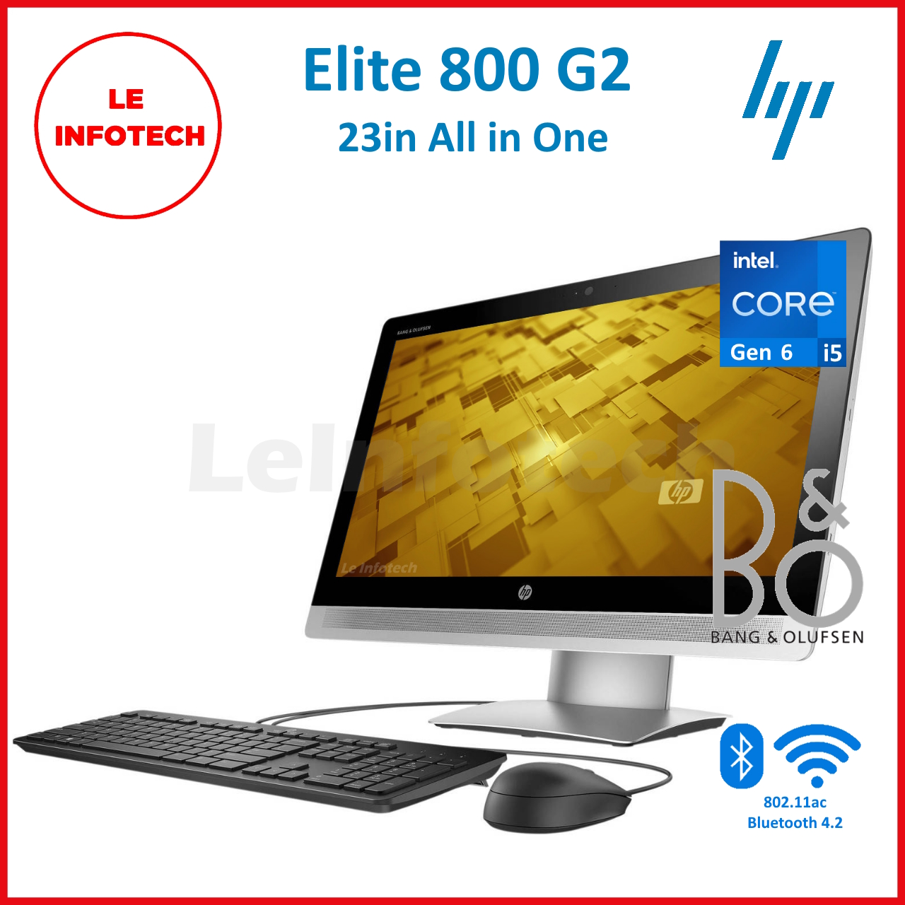 HP Elite 800 G2 23in All in One Desktop Intel i5 Gen6 8/16GB RAM 512GB SSD Webcam HDMI Win10Pro Used 30 Days Warranty - Leinfotech