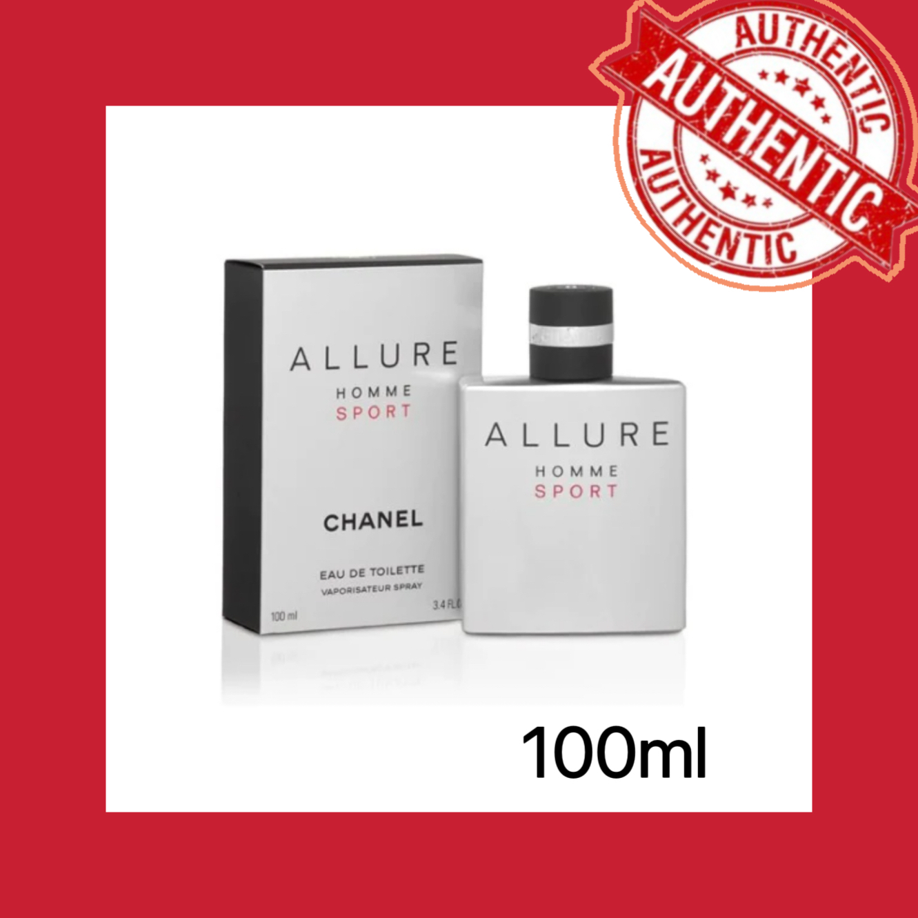 Allure Homme Sport EDT 100ml for men - [ perfume for men | fragrances | Eau de Toilette | Brand new 100% original ]