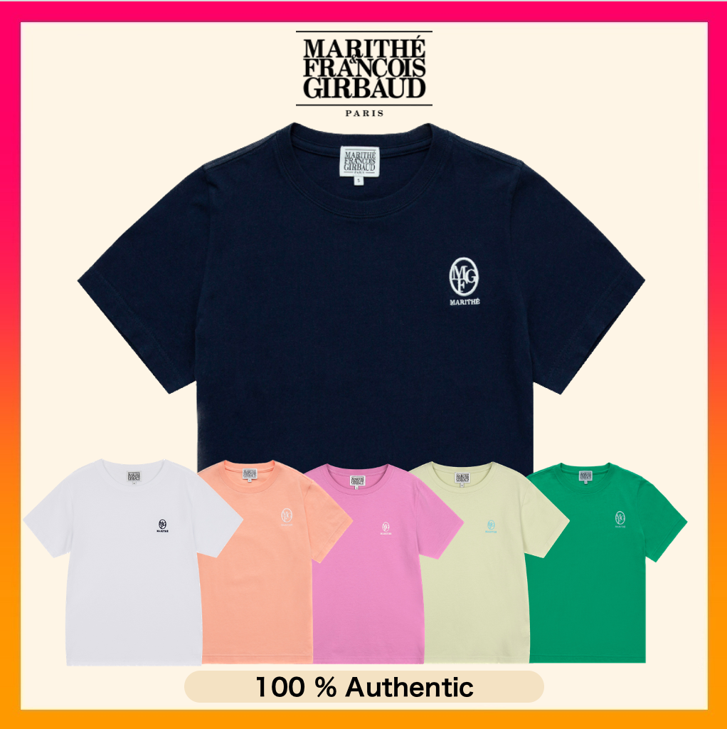 [Celebrity's PICK] MARITHE FRANCOIS GIRBAUD W Embroidery Logo Tee Women's T Shirt - 7 Colors (2024 NEW)