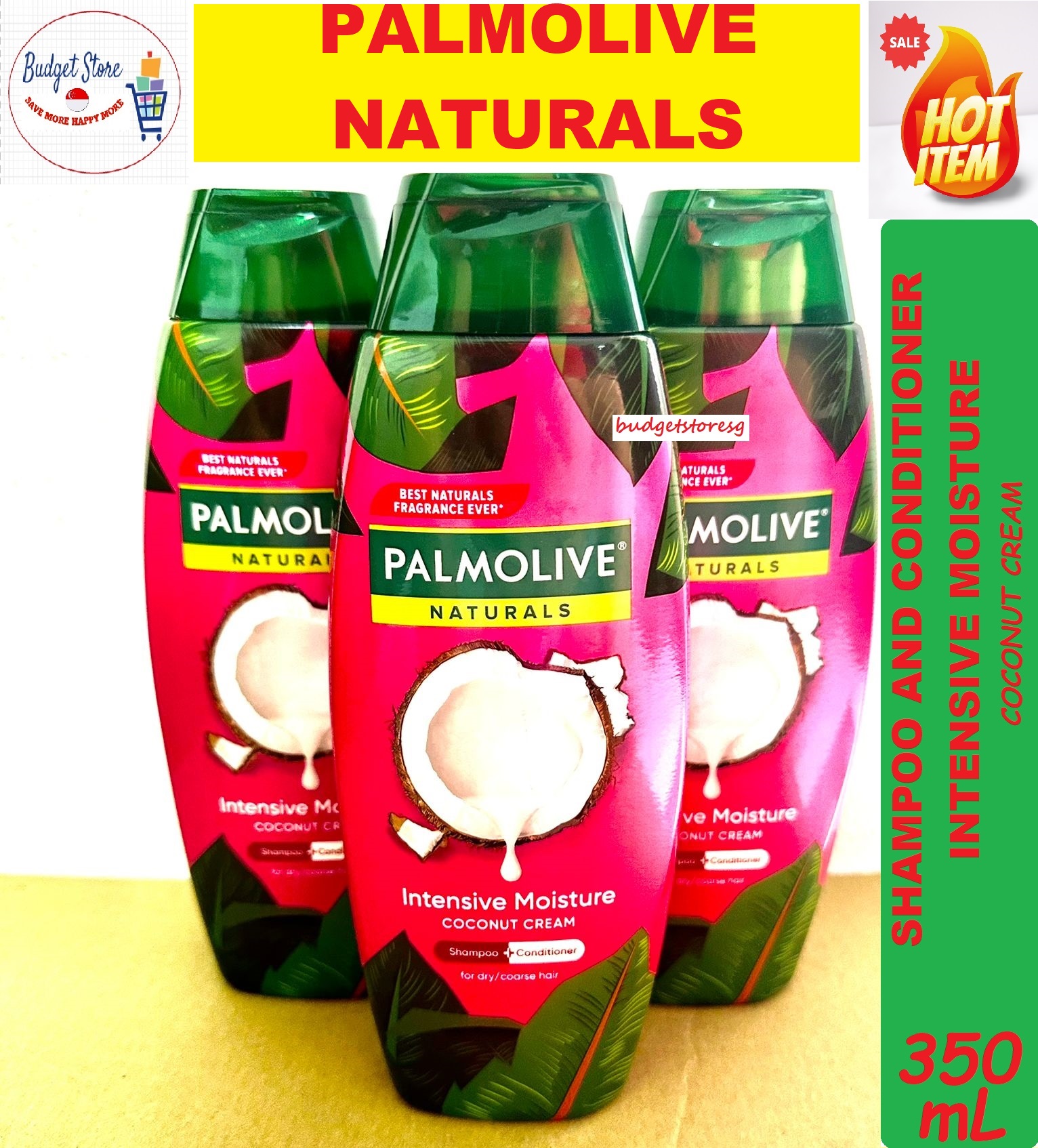 Palmolive Coconut Cream Intensive Moisture Shampoo and Conditioner - 350 mL X 2