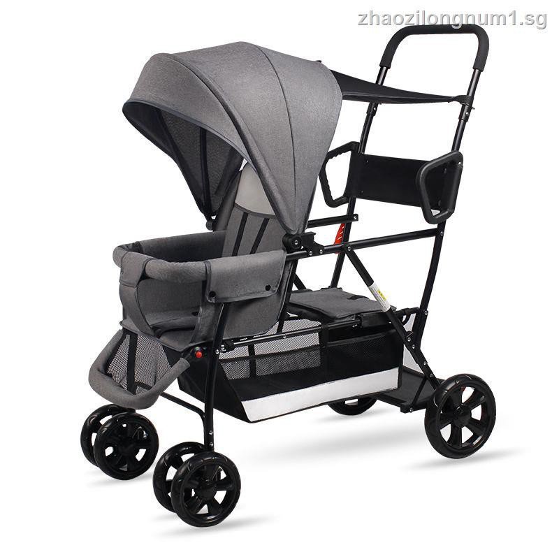 quality goods before and after the twin stroller baby sitting pram lightweight double two carts to lie 1TLW
