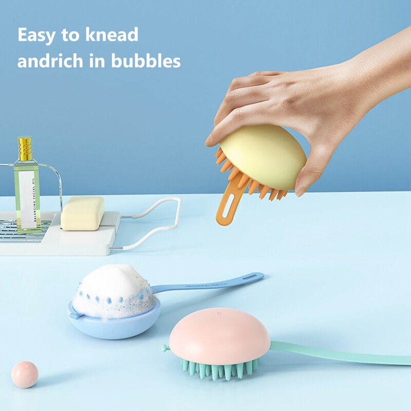 4 Pcs Head Body Scalp Massage Brush Detachable Hair Washing Comb Body Shower Brush for Home Spa Bathroom Supplies