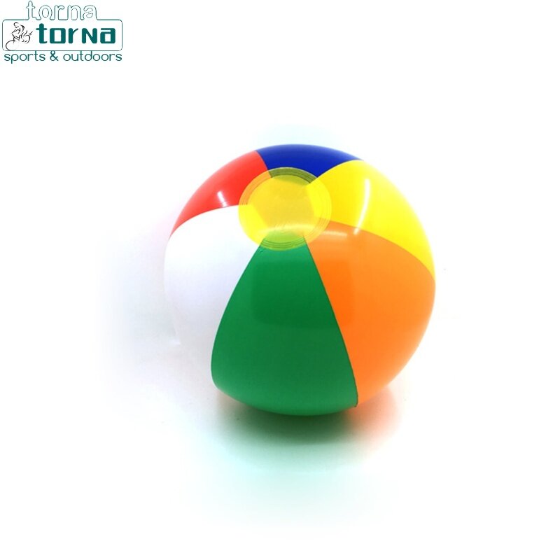12pcs Rainbow Beach Ball 6-color Inflatable Children Playing Water Ball Toy For Summer Swimming Pool Water Party