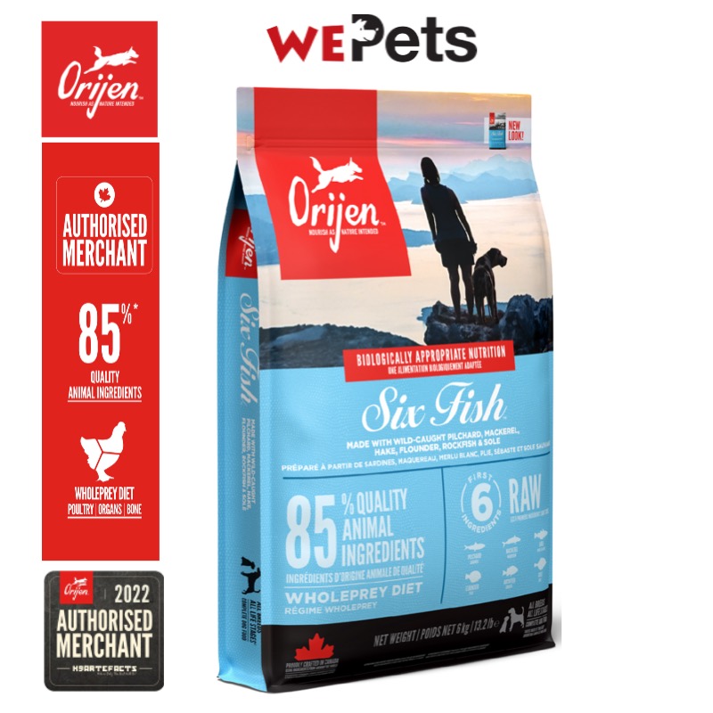 ORIJEN Six Fish Dog Dry Food 11.4kg [Free Delivery]