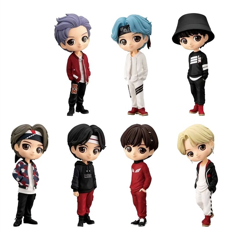 Big Size 15cm BTS TinyTAN Bangtan Boys PVC Figure Toys Cute KPOP Star TOP Groups A.R.M.Y Action Figures Dolls Gift for Girls