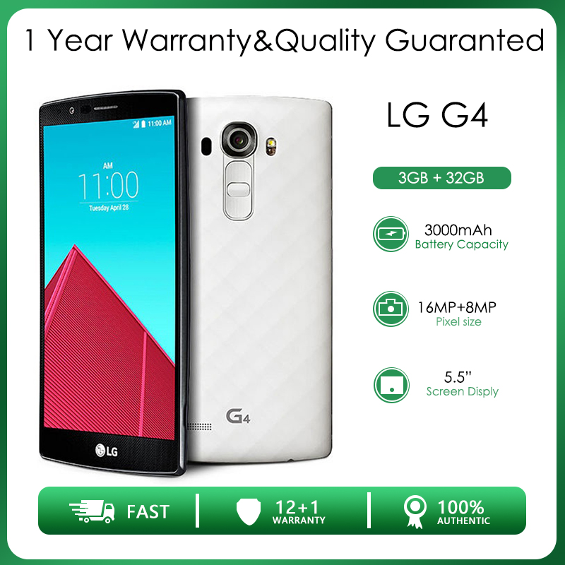 LG G4 H815 H818 Dual Sim 32GB 3GB RAM 4G LTE Quad-core Rear Camera 13MP Phone.