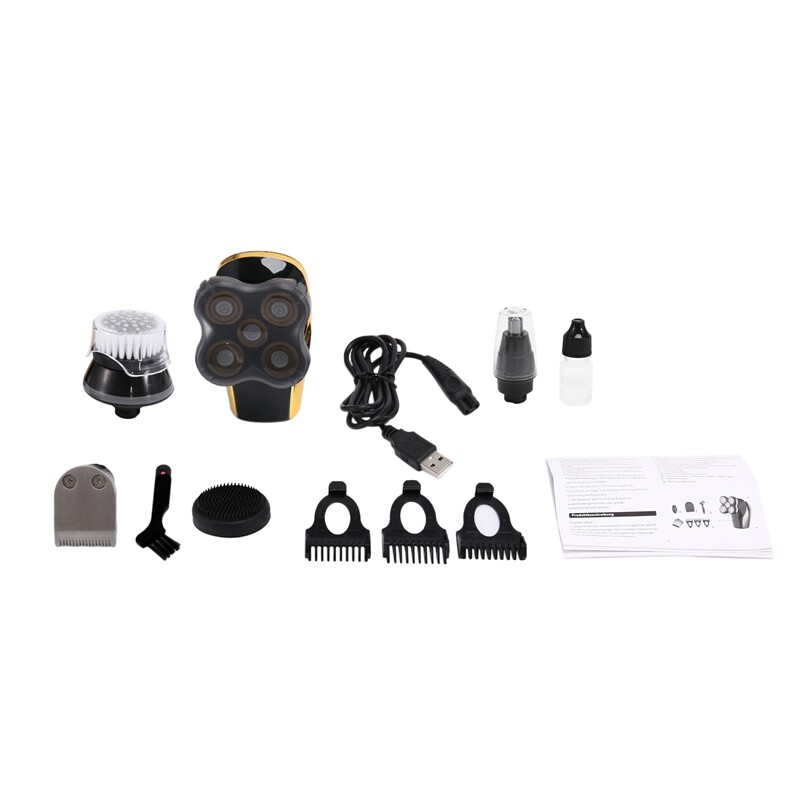 Bald Men Shaver Rotary Electric Men's Cordless Shaver Multifunctional Electric Shaver for Bald Men Waterproof