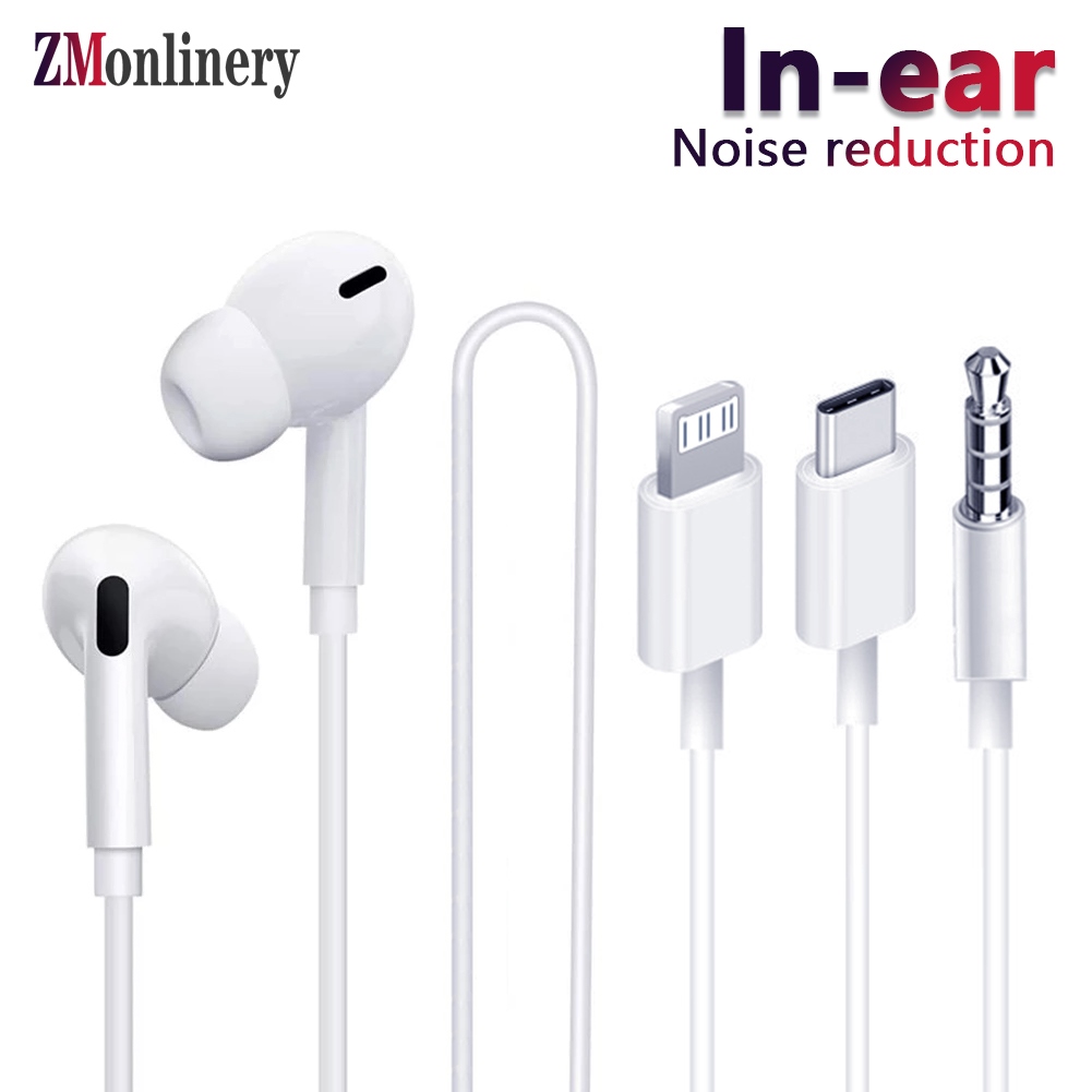 【CW】 Lightning earphone In-Ear headset for iPhone X MAX 11 13 14 Type c earphones For