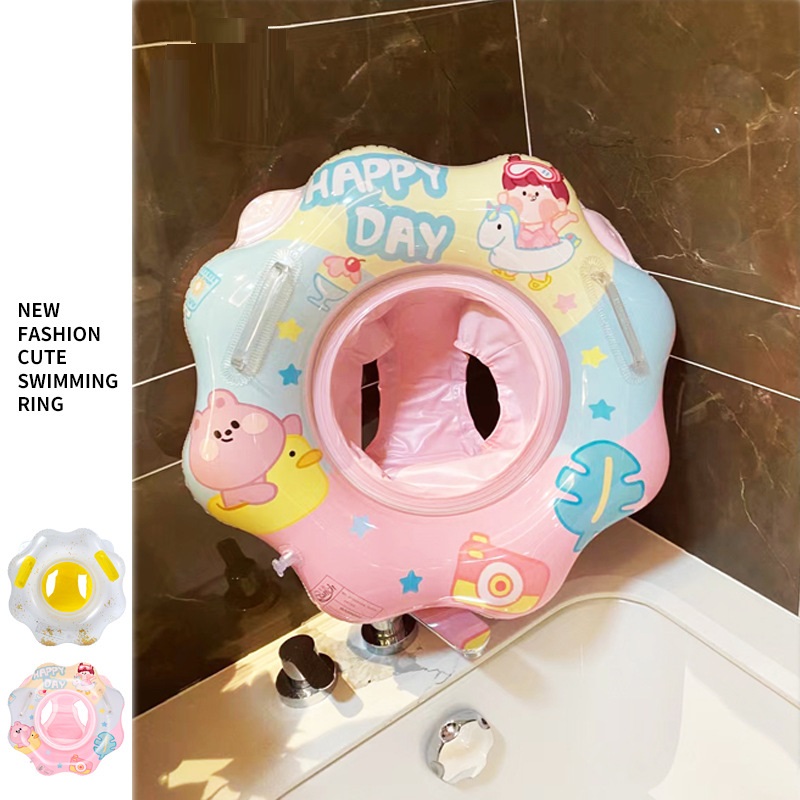 Baby Swimming Ring with Seat and Handle Inflatable Pool Float Swimming Circle Infant Children's Summer Beach Party Toys