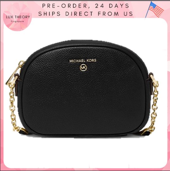 Pre-order: MICHAEL KORS Jet Set Charm Small Pebbled Leather Crossbody Bag In Black 32F2GT9C0L