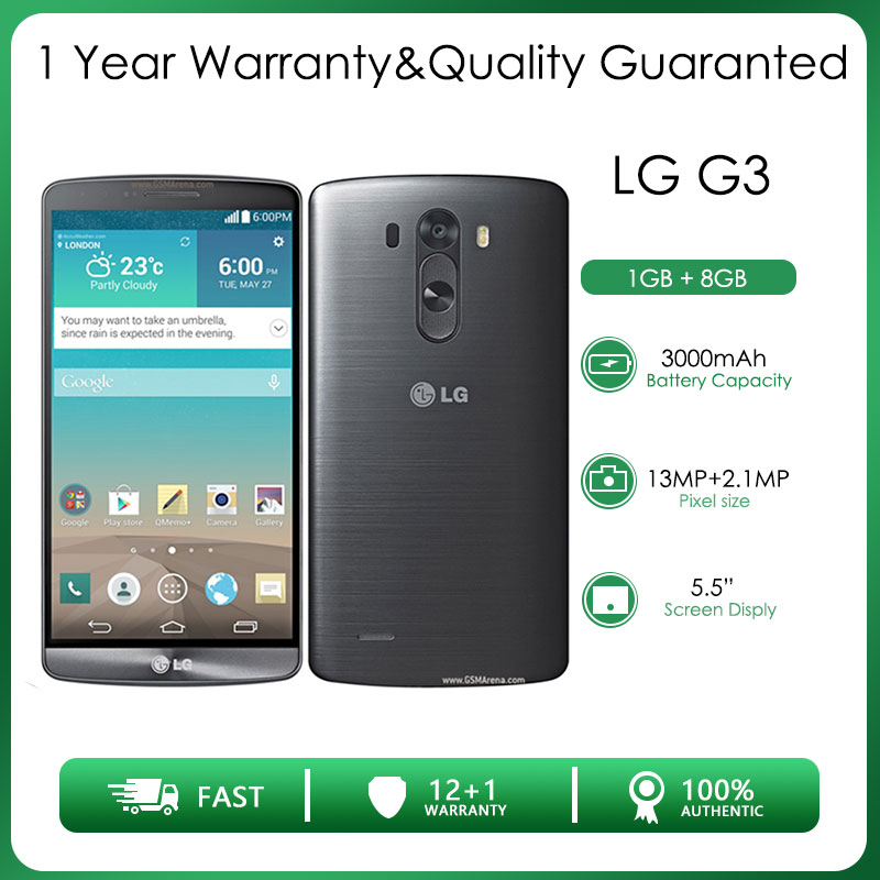 LG G3 D850 16GB 2GB RAM 4G LTE Quad-core Rear Camera 13MP 5.5"; Phone