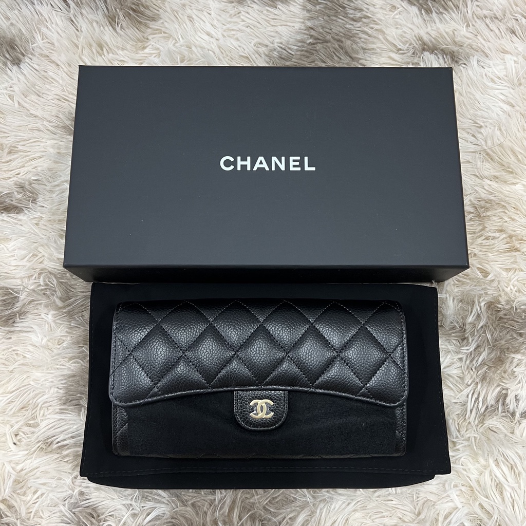 [10.10 SUPER SALE] CHANEL CLASSIC FLAP LONG WALLET GHW