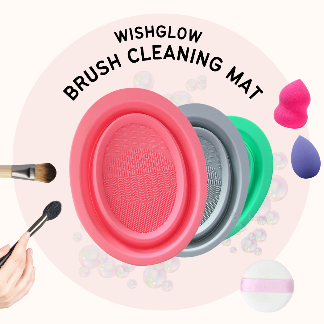 Wishglow Foldable Makeup Brush Cleaner Cosmetic Cleaning Mat