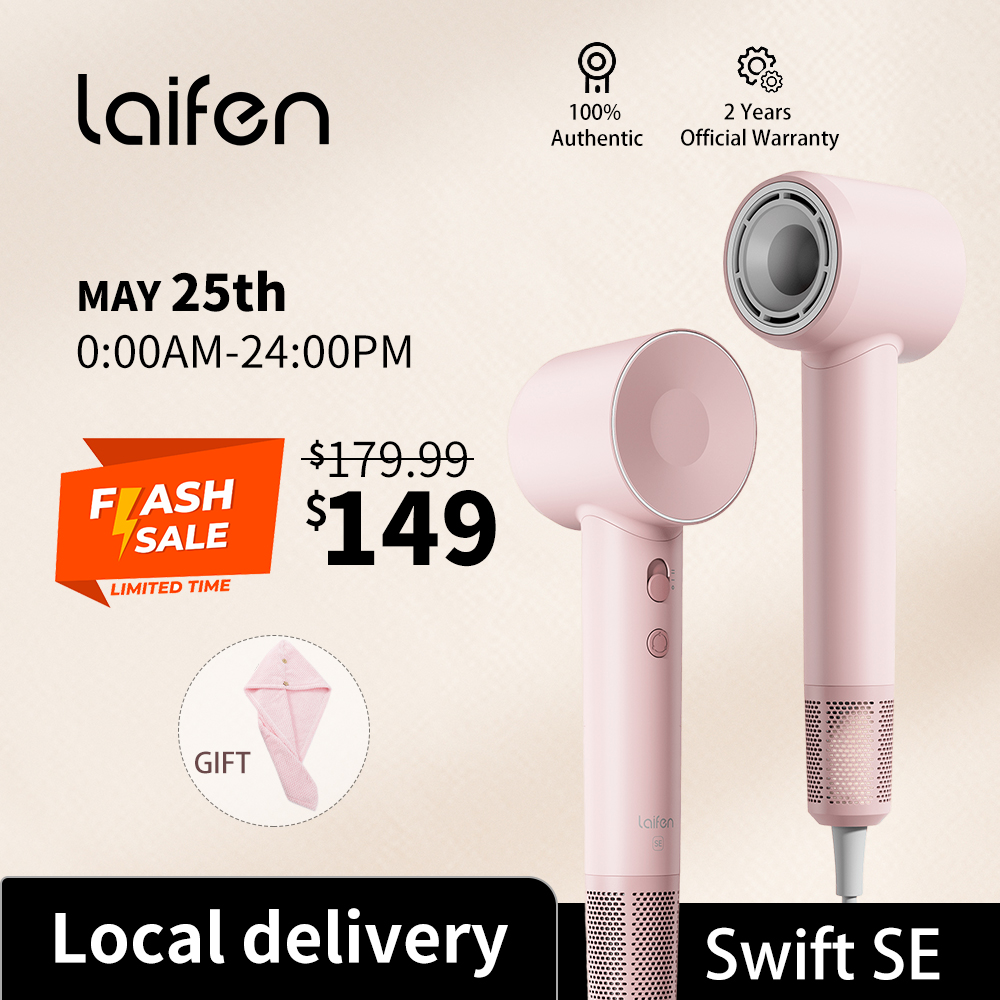 [Pre-Order]Laifen Swift SE High Speed Hair Dryer Negative Ionic Blow Dryer Brushless Motor for Fast Drying Low Noise Thermo-Control Hairdryer(Ship by 05 JUN 2023)
