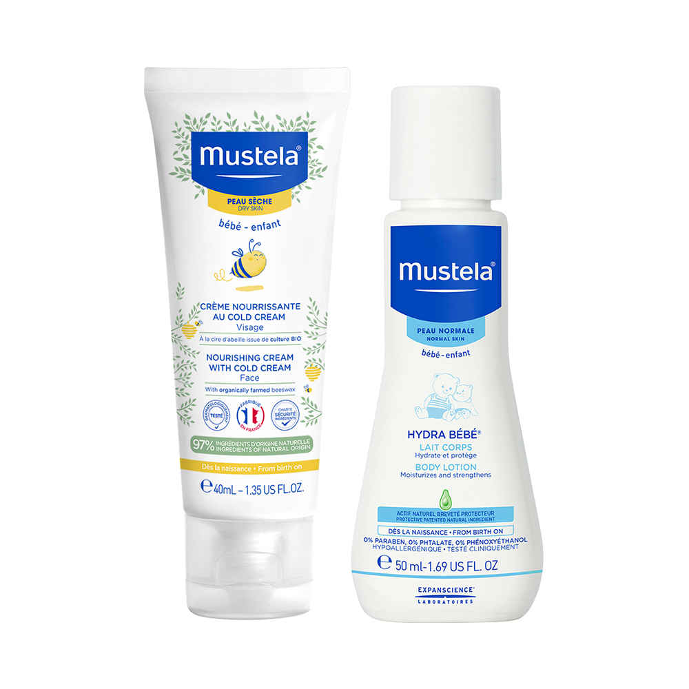 [baby skincare]Mustela Nourishing Cream with Cold Cream 40ml + Hydra Bebe Body Lotion 50ml Set#healingointment#diaperrash#droolrash#dryskin#forbaby#baby'sbath#babydailylotion#sensitiveskin