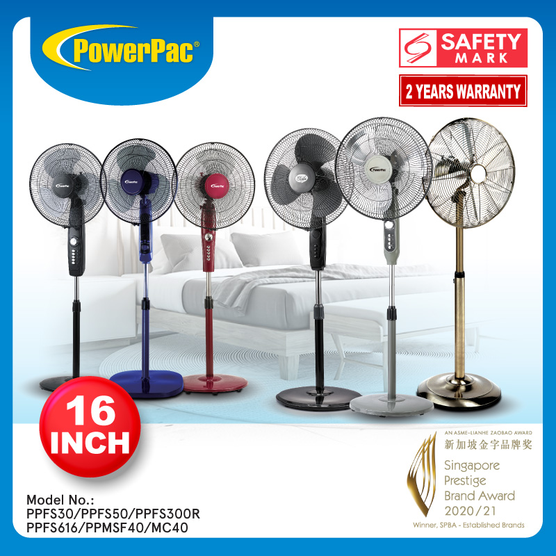 PowerPac Stand Fan 16 inch Standing fan(PPFS30/PPFS50/PPFS300R/PPFS616/PPMSF40/MC40)