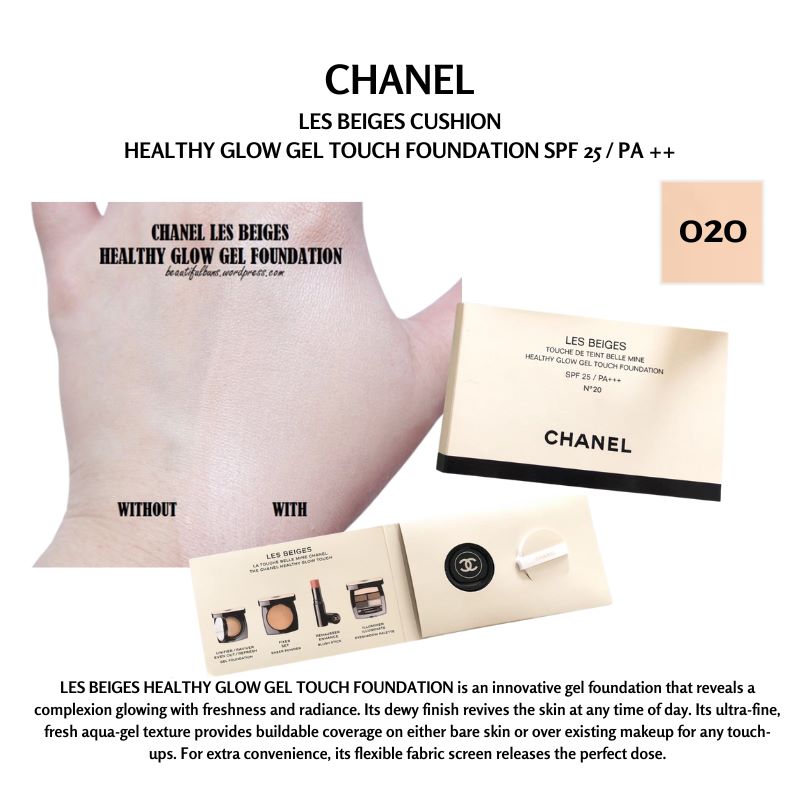 Chanel Les Beiges Healthy Glow Gel Touch Foundation SPF 15 PA+++ 3ml No 20 Travel Size