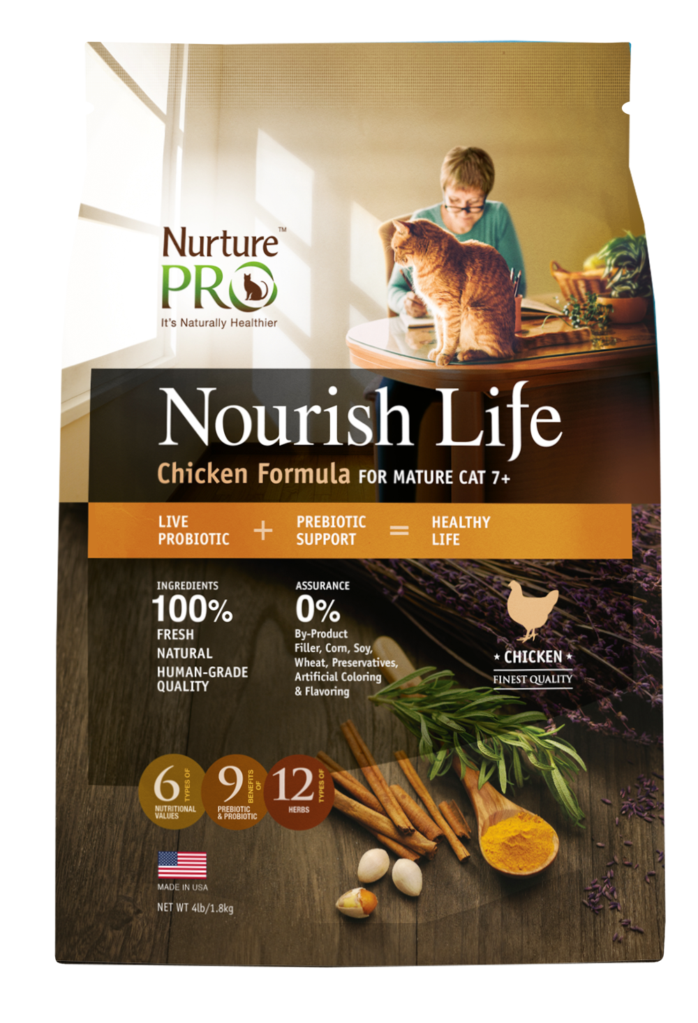 Nurture Pro Nourish Life Chicken Formula For Mature Cat 7 4lbs Cat Food s Kampong