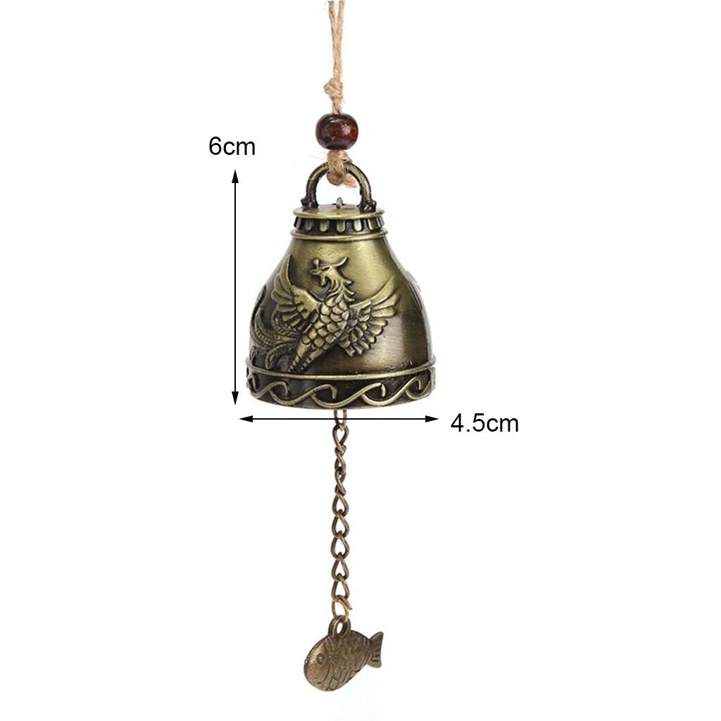 Antique Metal Wind Chimes Bells Buddha Phoenix Outdoor Windchimes Lucky Fengshui Ornament For Home Garden Hanging Decortions
