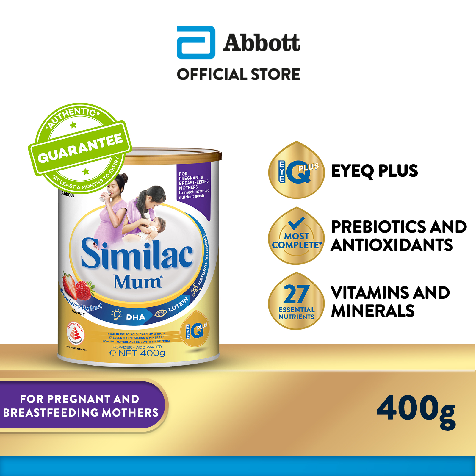 Similac Mum Strawberry Yoghurt Maternal Milk Powder (400g)