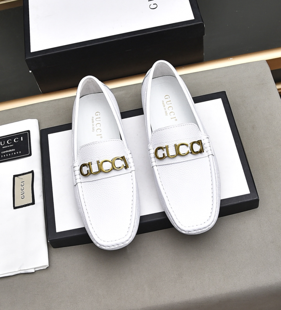 （Gift box packaging）Hermesˉ Original Loafers High-Quality Genuine Leather Men Shoes Casual Slip on Brand Breathable Loafers Plus Size